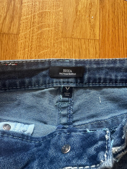 True Religion Becca Mid Rise Bootcut Jeans – Medium Wash Denim