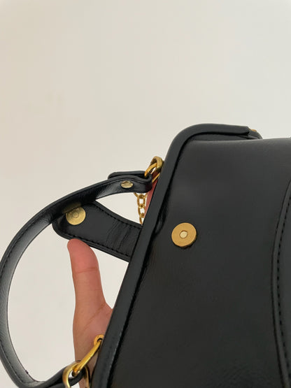 Vivienne Westwood Granny Frame Bag – Black Leather, Small