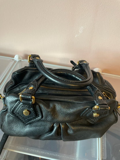 MARC BY MARC JACOBS Classic Q Baby Aidan Satchel – Black Leather