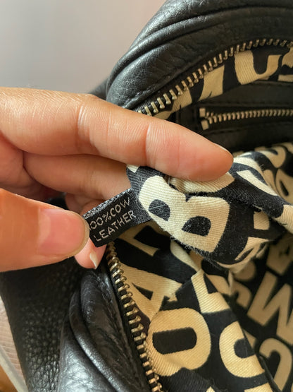 MARC BY MARC JACOBS Classic Q Baby Aidan Satchel – Black with Silver Hardware