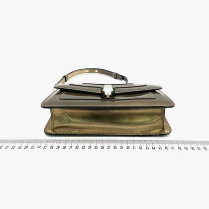 BVLGARI Serpenti Forever Metallic Bronze Shoulder Bag