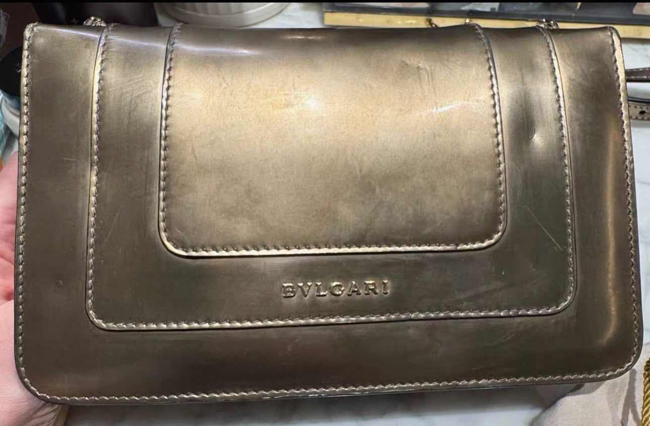 BVLGARI Serpenti Forever Metallic Bronze Shoulder Bag