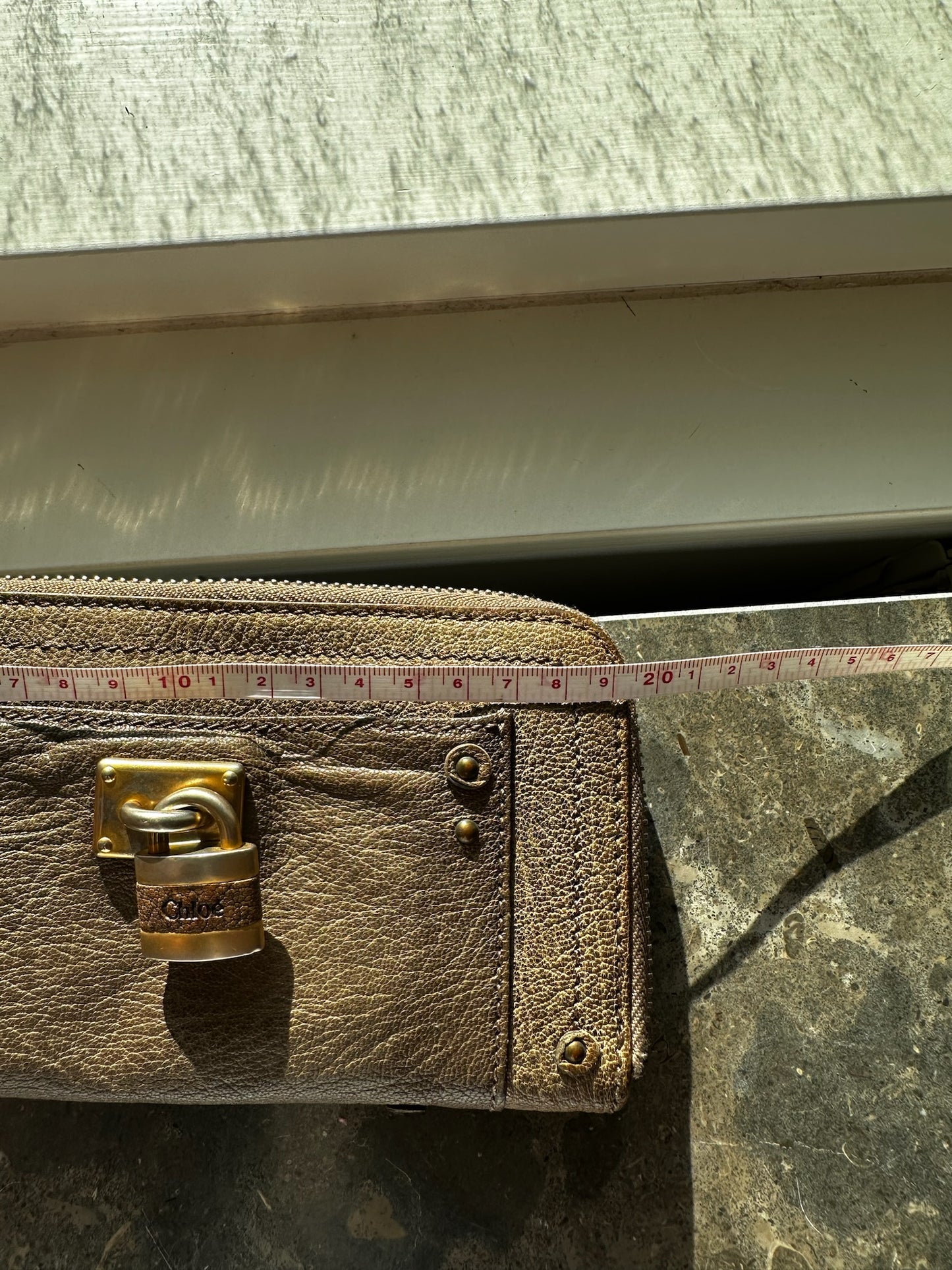 Chloé Paddington Wallet with Padlock – Brown Leather
