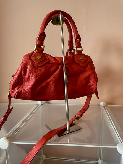 MARC BY MARC JACOBS Classic Q Baby Aidan Satchel – Red Leather