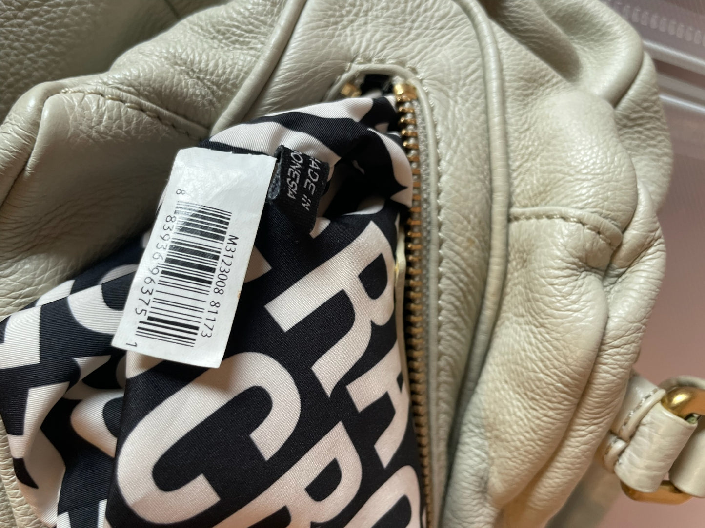 MARC BY MARC JACOBS Classic Q Baby Aidan Satchel – Ivory Leather