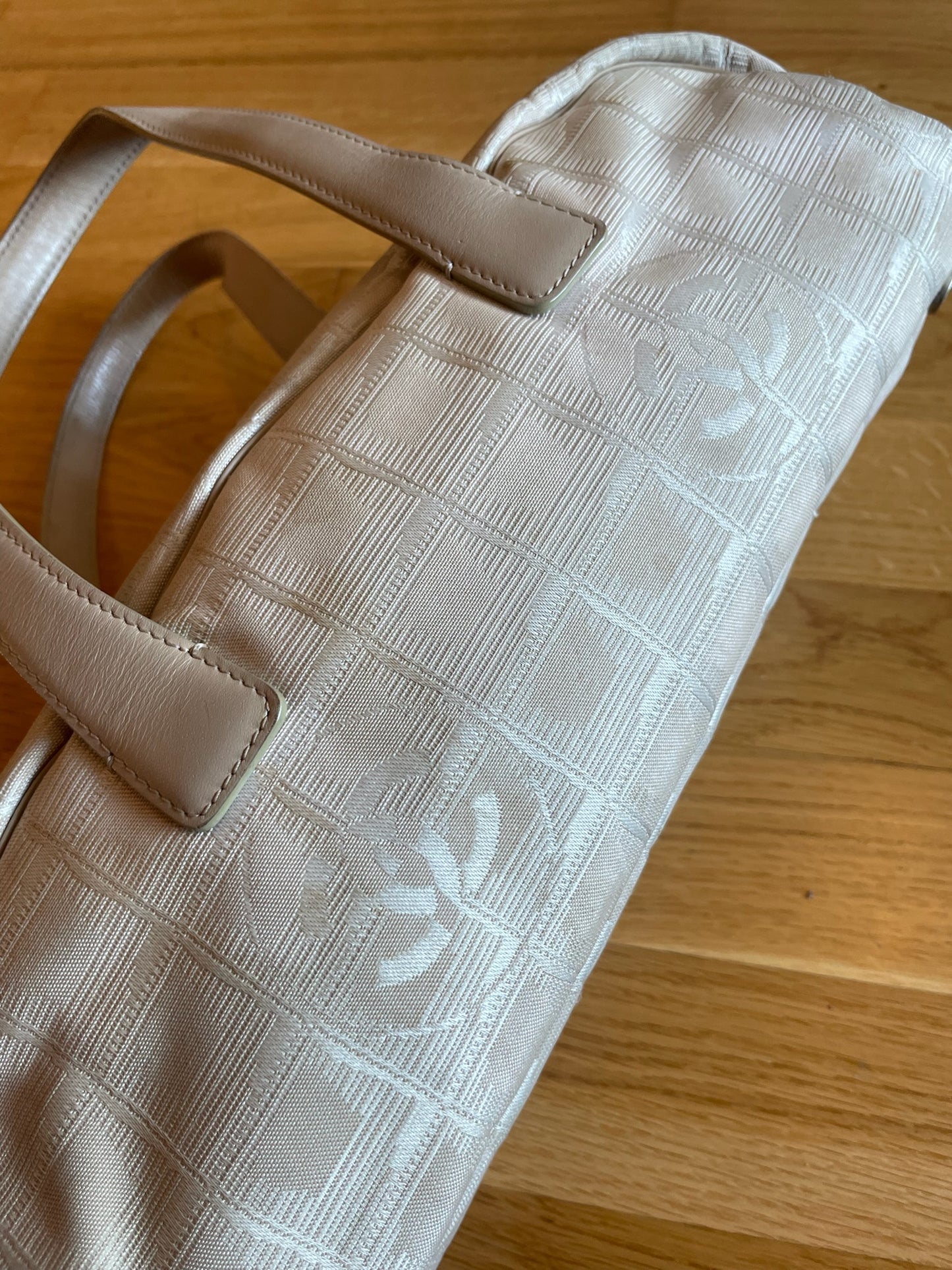 Chanel Cambon Ligne Bowling Bag – Ivory Jacquard with Leather Trim