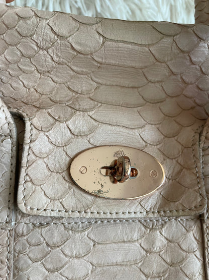 Mulberry Bayswater Limited Edition Tote Bag – Python Leather, Blush Pink