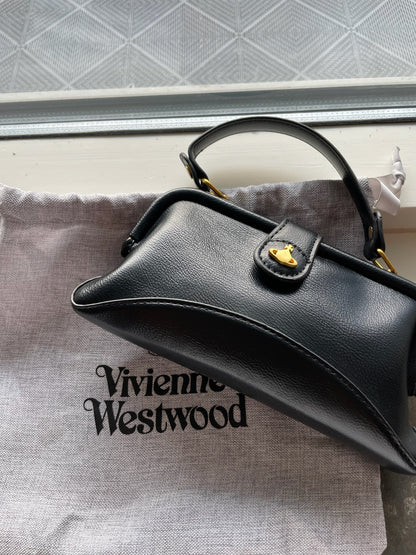 Vivienne Westwood Granny Frame Bag – Black Leather, Small