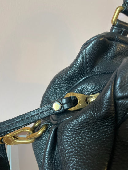 MARC BY MARC JACOBS Classic Q Baby Aidan Satchel – Black Leather