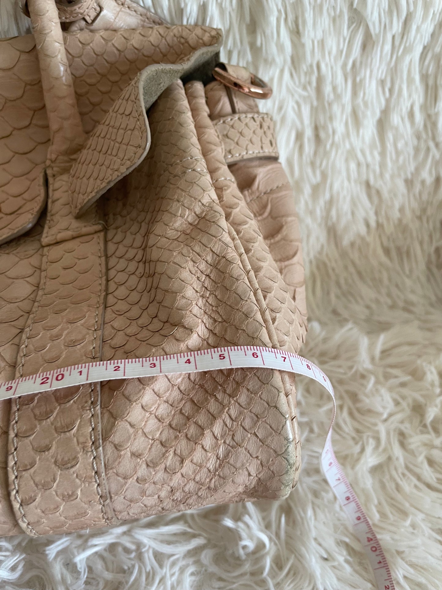 Mulberry Bayswater Limited Edition Tote Bag – Python Leather, Blush Pink