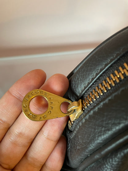 MARC BY MARC JACOBS Classic Q Mini Hillier Satchel – Black with Gold Hardware