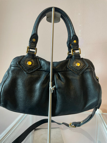 MARC BY MARC JACOBS Classic Q Baby Aidan Satchel – Black Leather