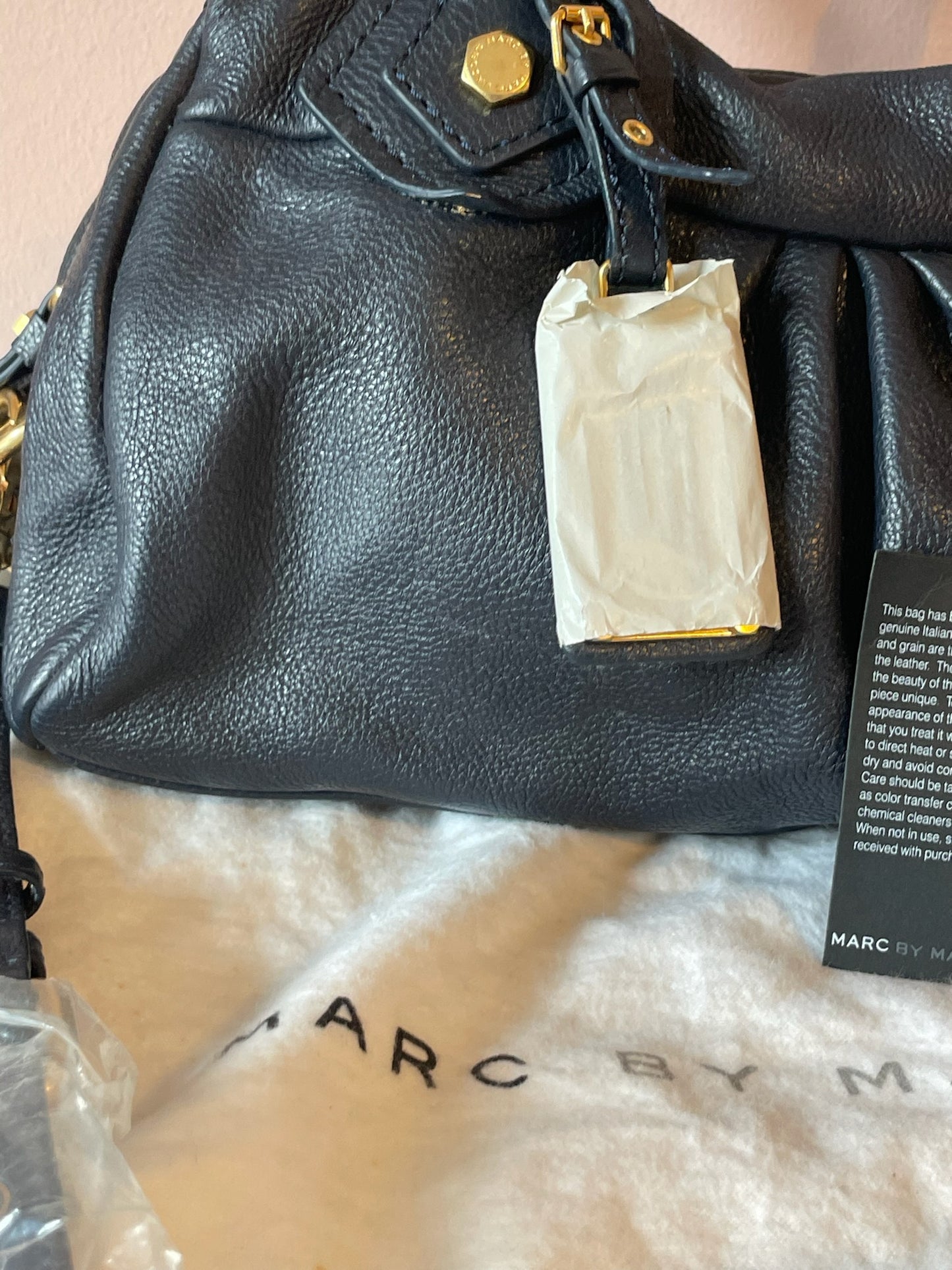 MARC BY MARC JACOBS Classic Q Baby Aidan Satchel – Black Leather（NEW/UNUSED)