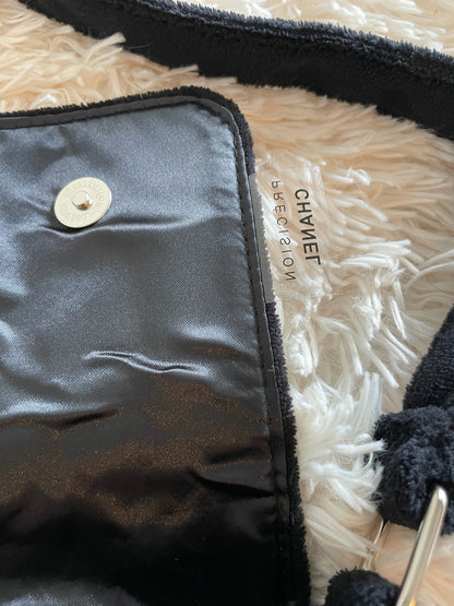 Chanel Terrycloth Shoulder Bag – Black