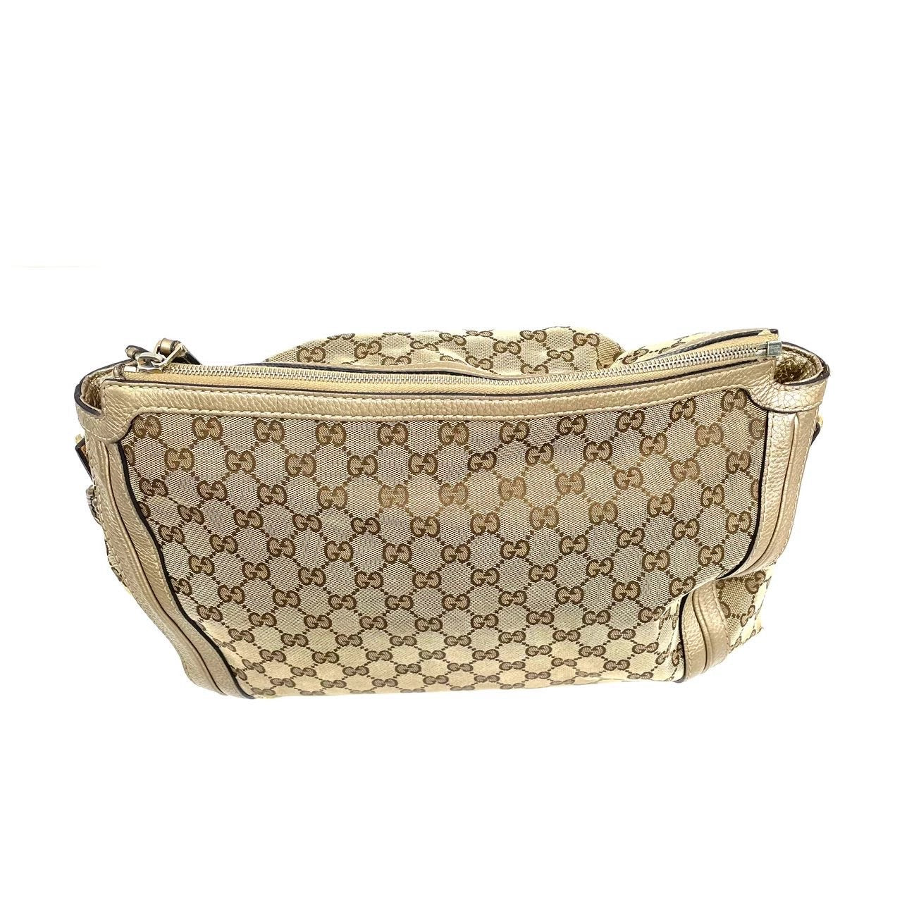 Gucci Marrakech GG lærreds kvast hobo-taske