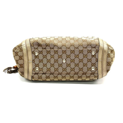 Gucci Marrakech GG lærreds kvast hobo-taske