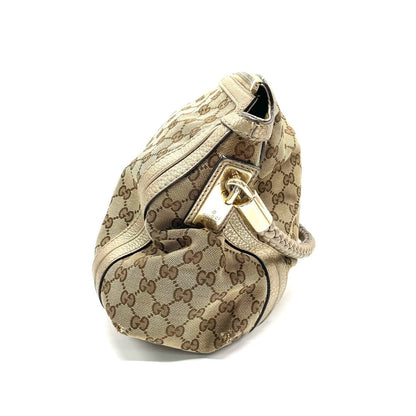 Gucci Marrakech GG lærreds kvast hobo-taske