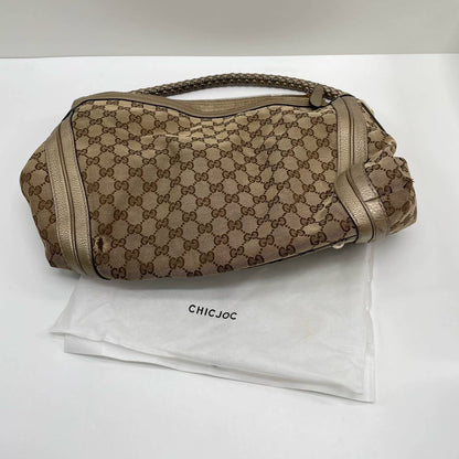 Gucci Marrakech GG lærreds kvast hobo-taske