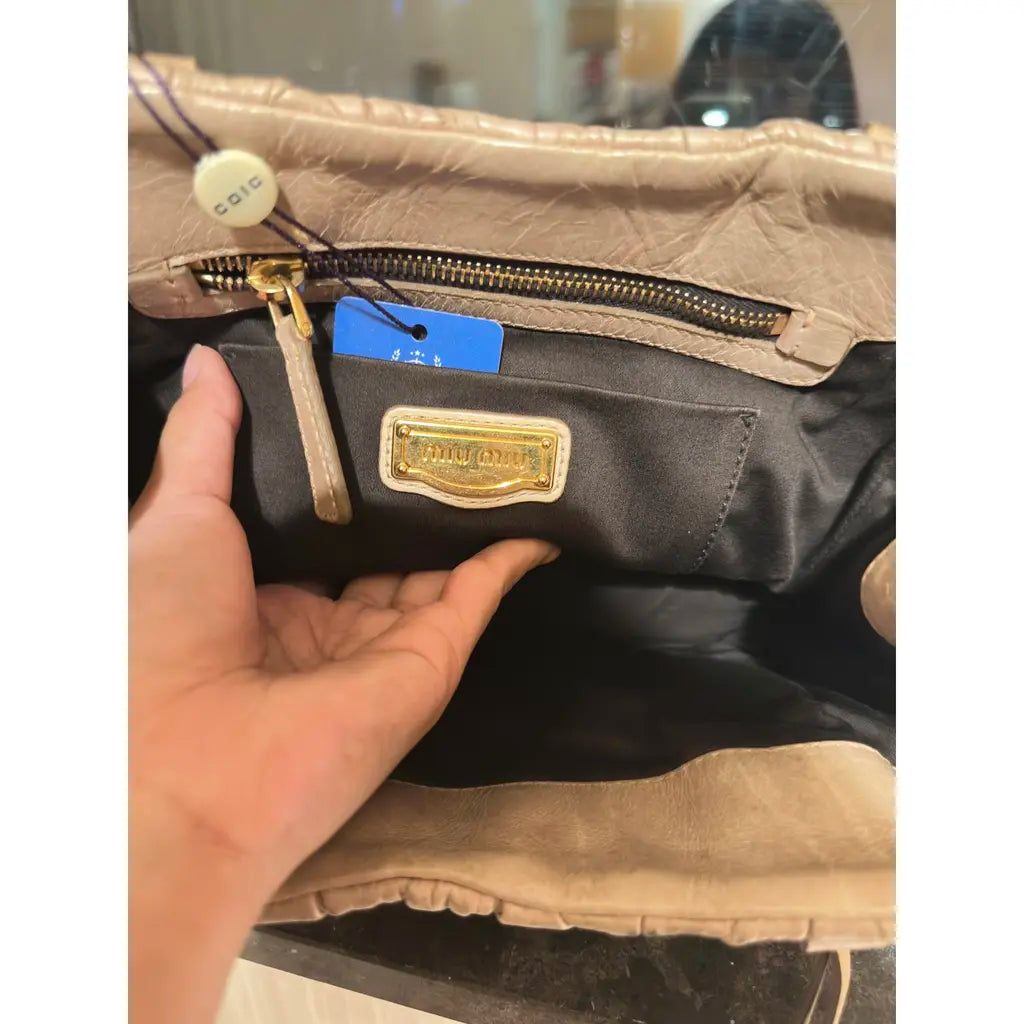 Miu Miu Coffer leather handbag