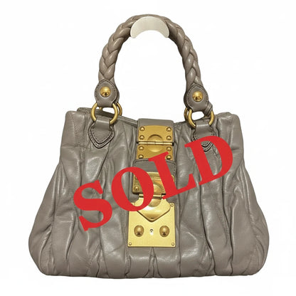 Miu Miu Coffer leather handbag