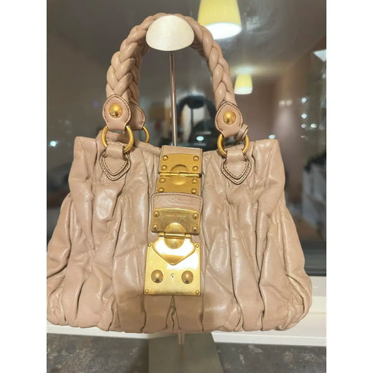 Miu Miu Coffer leather handbag