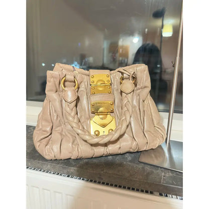 Miu Miu Coffer leather handbag